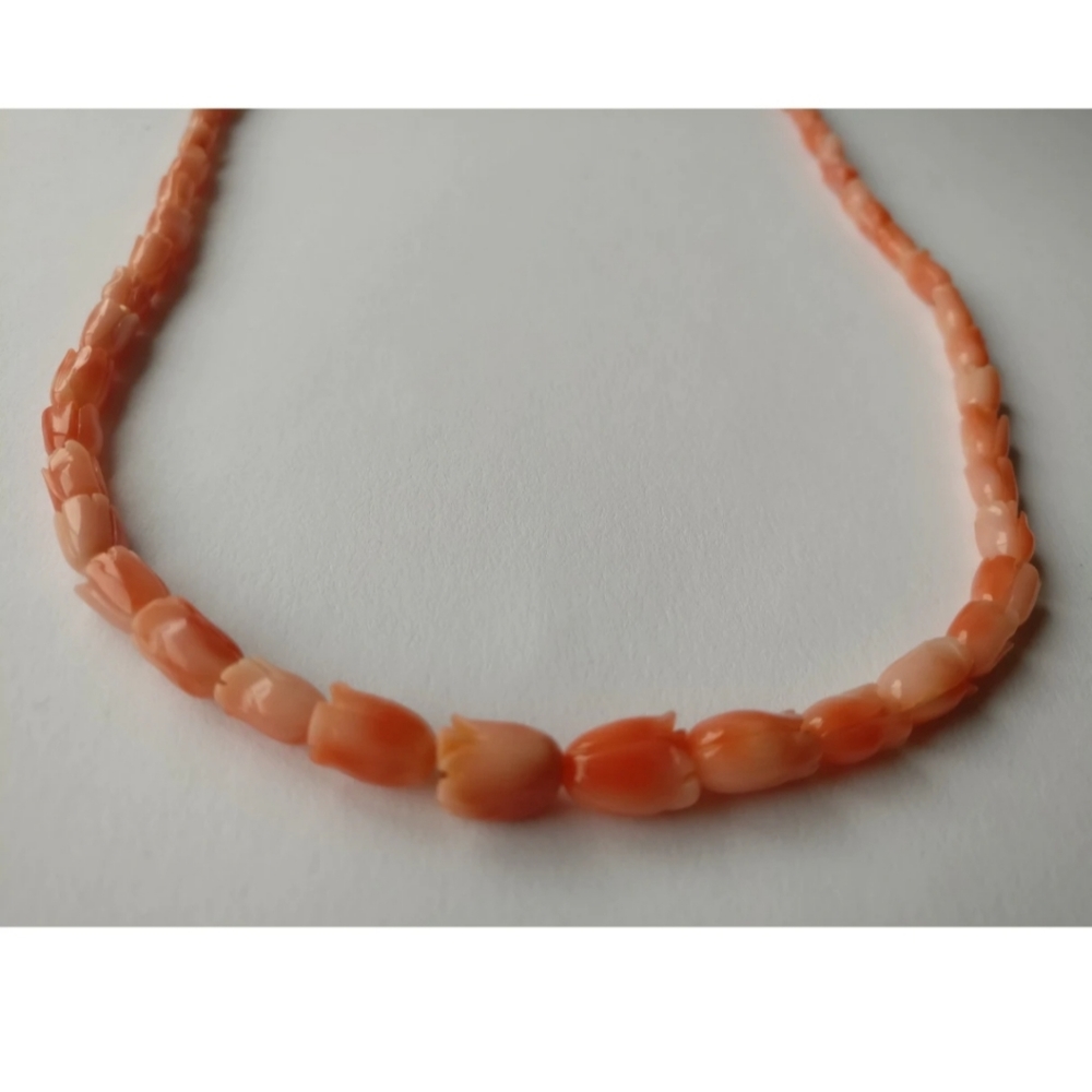 🇨🇦 Vintage 80s genuine coral chocker necklace - Picture 8 of 9